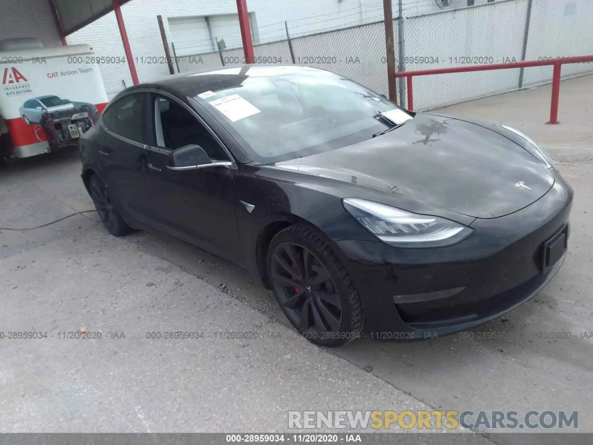 1 Photograph of a damaged car 5YJ3E1EC7LF713040 TESLA MODEL 3 2020