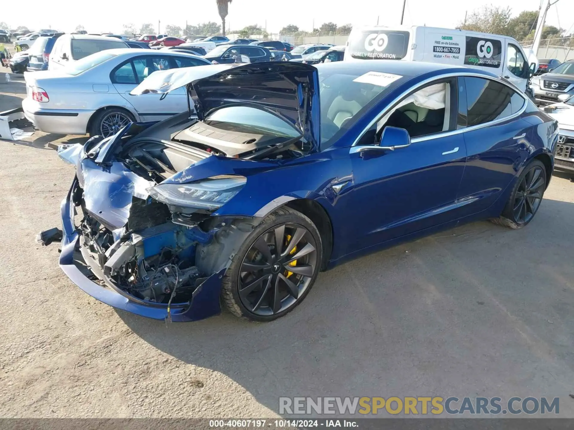 2 Photograph of a damaged car 5YJ3E1EC7LF713197 TESLA MODEL 3 2020