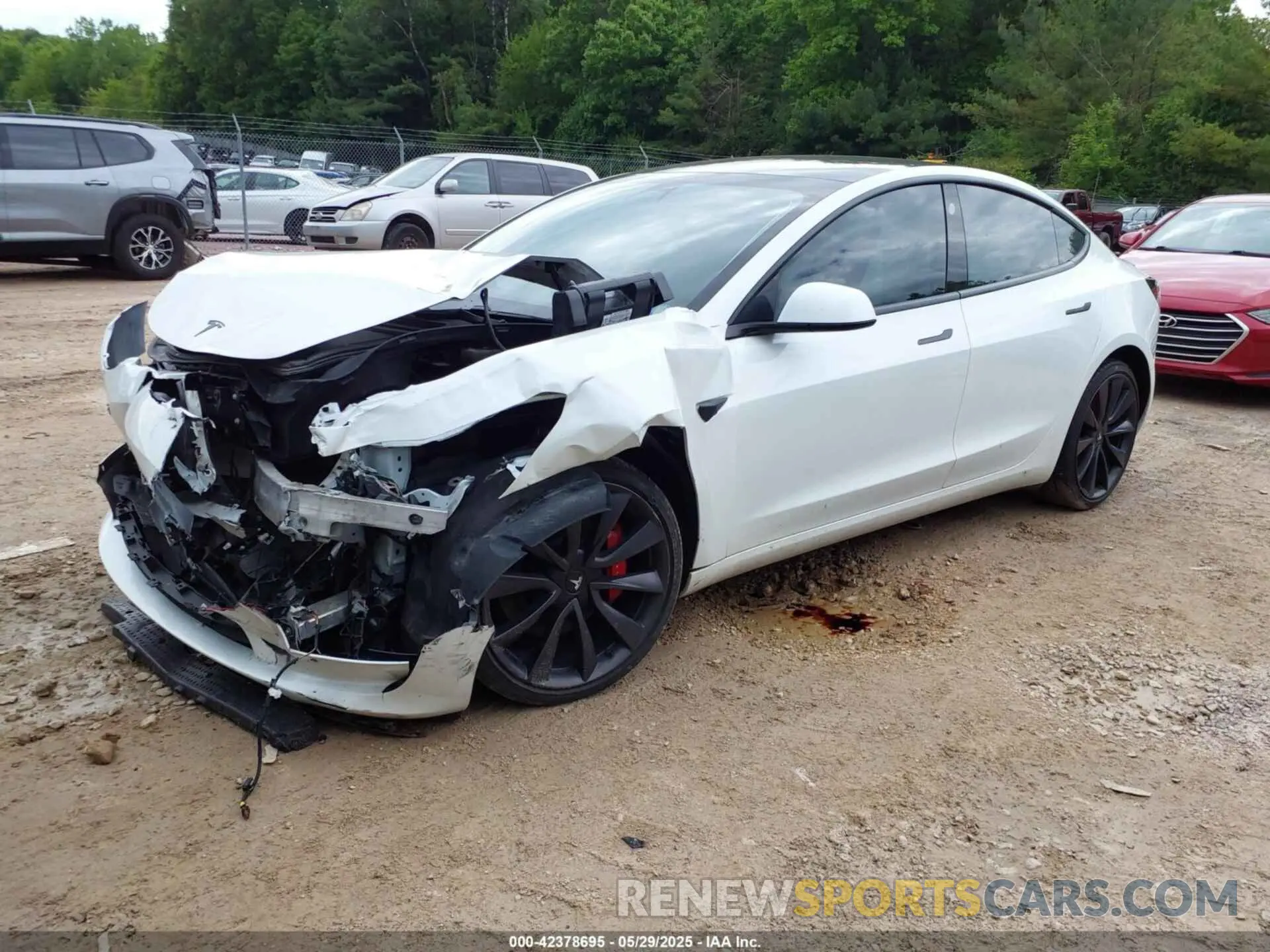 2 Photograph of a damaged car 5YJ3E1EC7LF714303 TESLA MODEL 3 2020