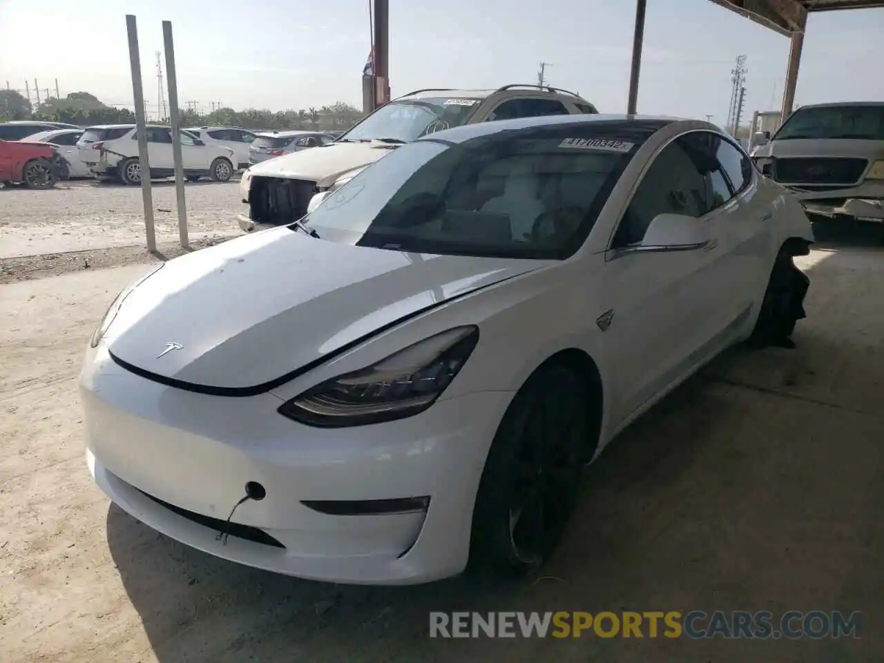 2 Photograph of a damaged car 5YJ3E1EC7LF774999 TESLA MODEL 3 2020