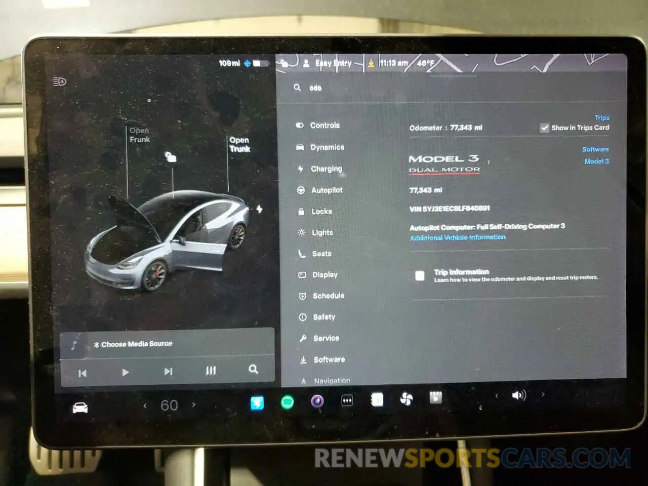 9 Photograph of a damaged car 5YJ3E1EC8LF640891 TESLA MODEL 3 2020
