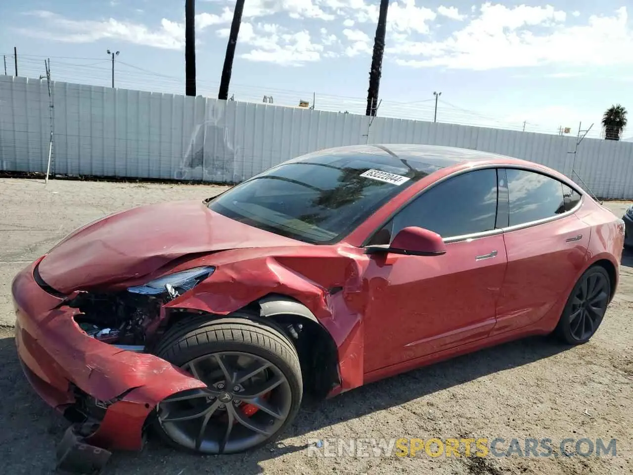 1 Photograph of a damaged car 5YJ3E1EC8LF641071 TESLA MODEL 3 2020