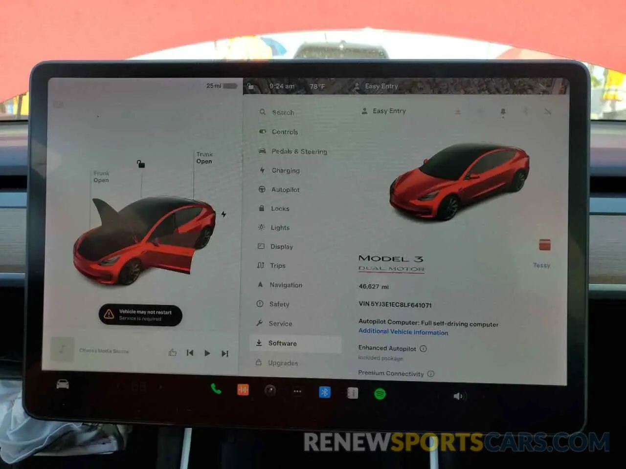 9 Photograph of a damaged car 5YJ3E1EC8LF641071 TESLA MODEL 3 2020