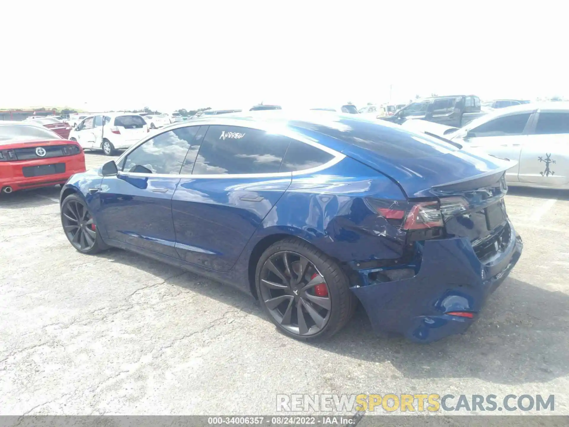 3 Photograph of a damaged car 5YJ3E1EC8LF669422 TESLA MODEL 3 2020