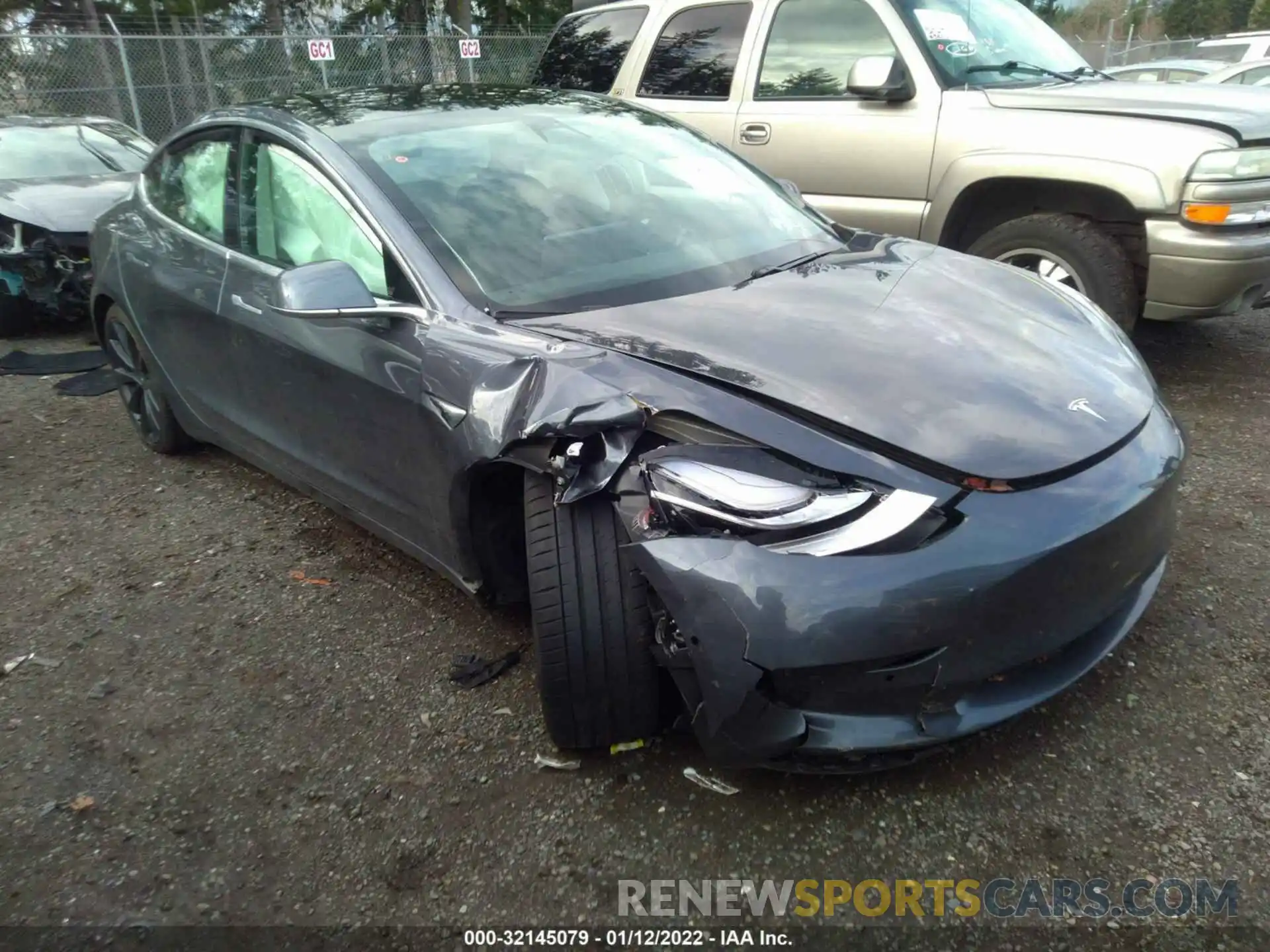 1 Photograph of a damaged car 5YJ3E1EC8LF721227 TESLA MODEL 3 2020