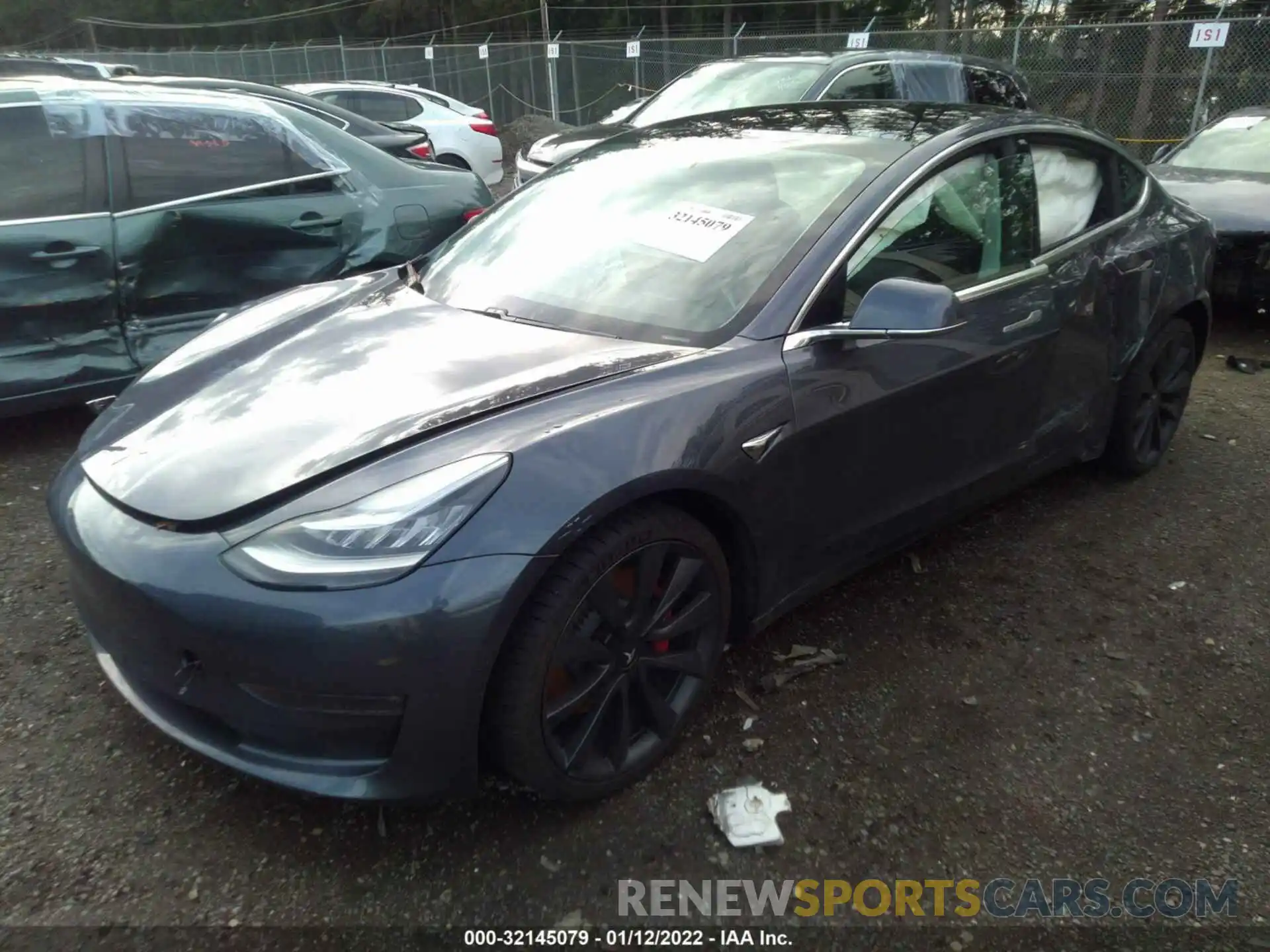 2 Photograph of a damaged car 5YJ3E1EC8LF721227 TESLA MODEL 3 2020