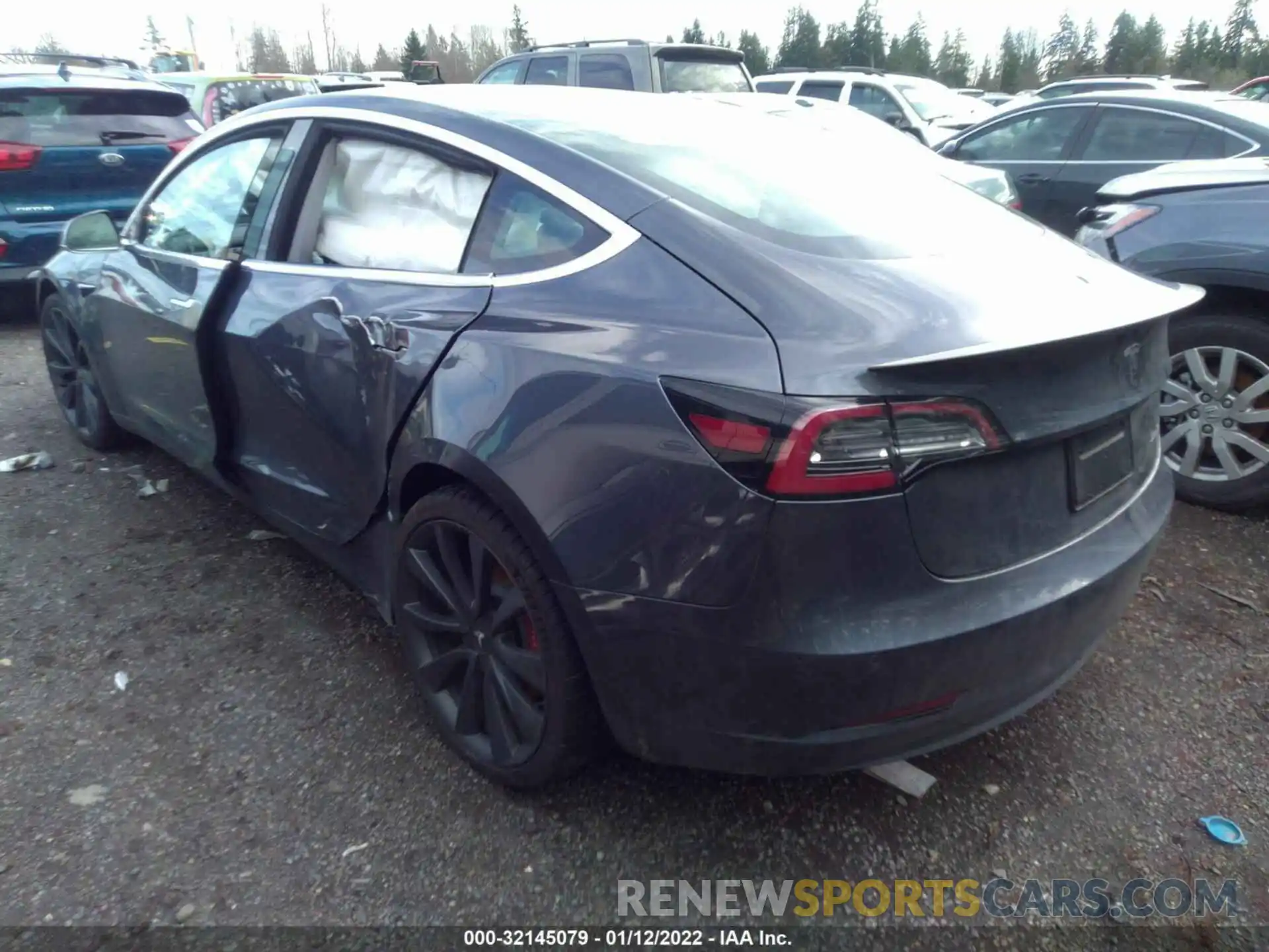 3 Photograph of a damaged car 5YJ3E1EC8LF721227 TESLA MODEL 3 2020