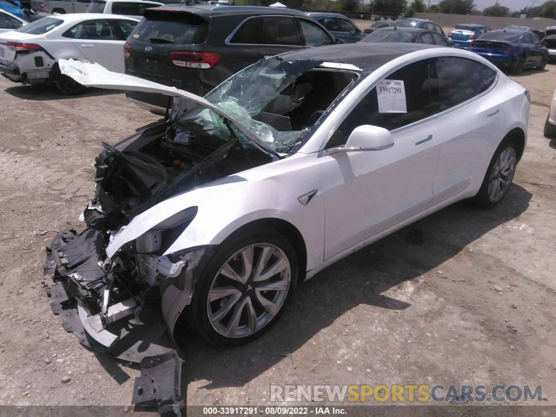 2 Photograph of a damaged car 5YJ3E1EC9LF627647 TESLA MODEL 3 2020