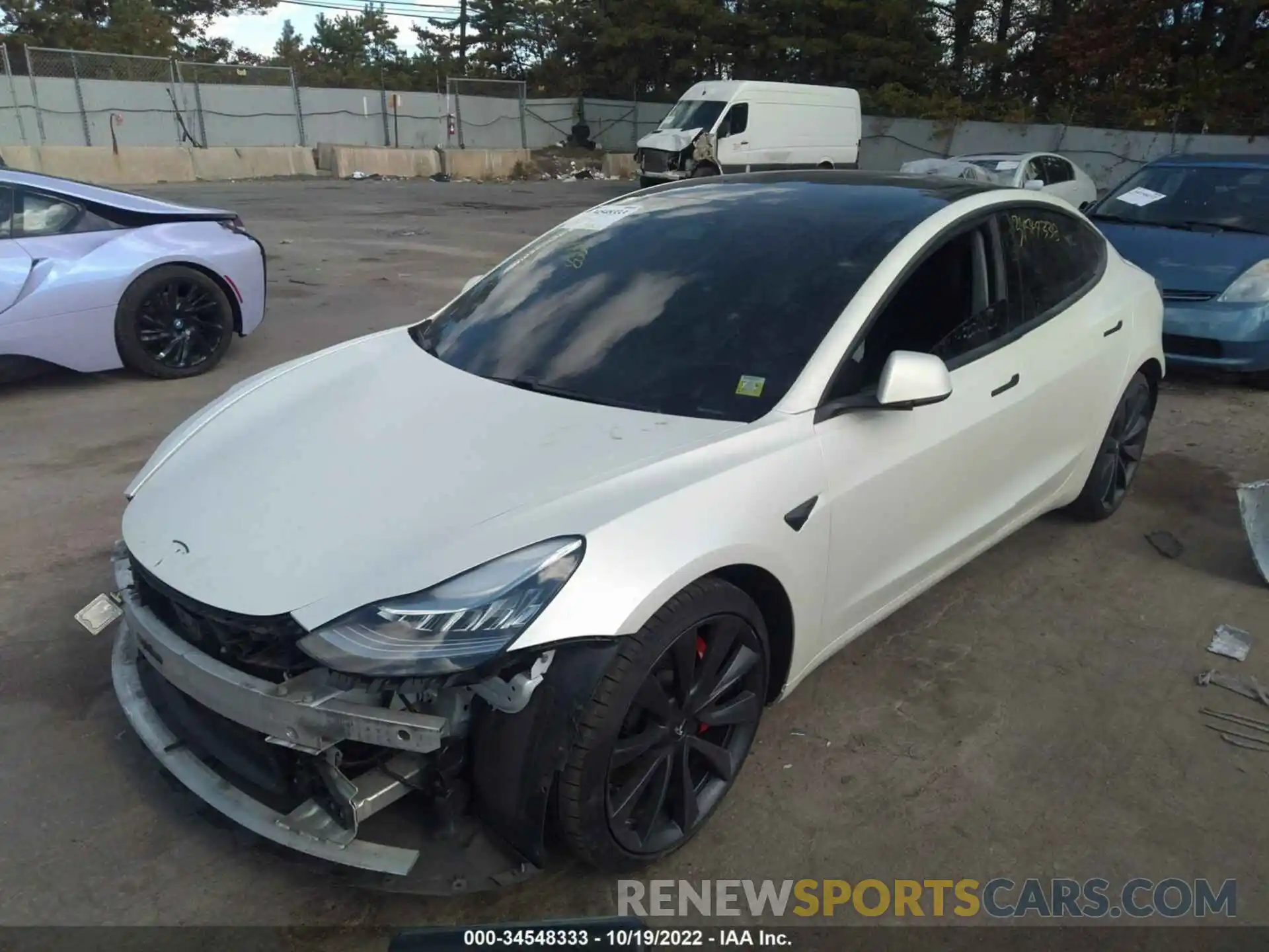 2 Photograph of a damaged car 5YJ3E1EC9LF714206 TESLA MODEL 3 2020