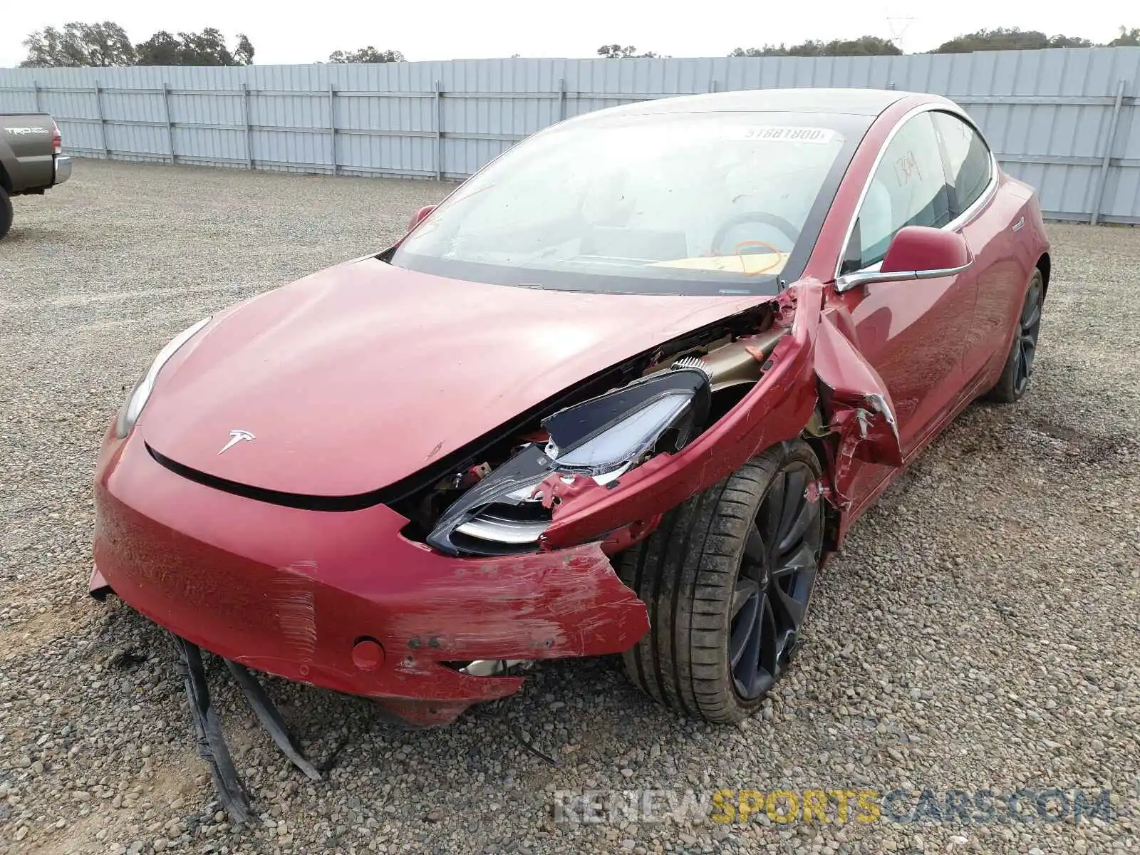 2 Photograph of a damaged car 5YJ3E1EC9LF783431 TESLA MODEL 3 2020