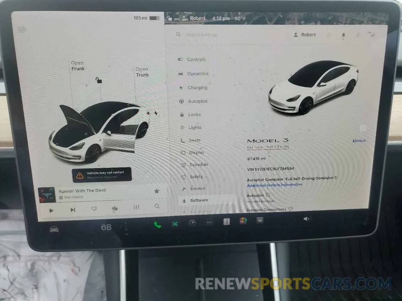 9 Photograph of a damaged car 5YJ3E1EC9LF784594 TESLA MODEL 3 2020