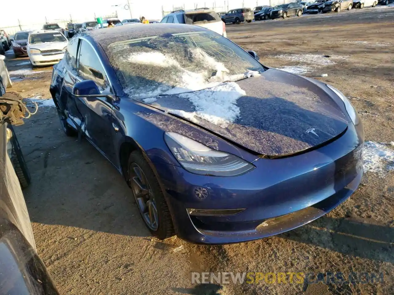 1 Photograph of a damaged car 5YJ3E1ECXLF586588 TESLA MODEL 3 2020