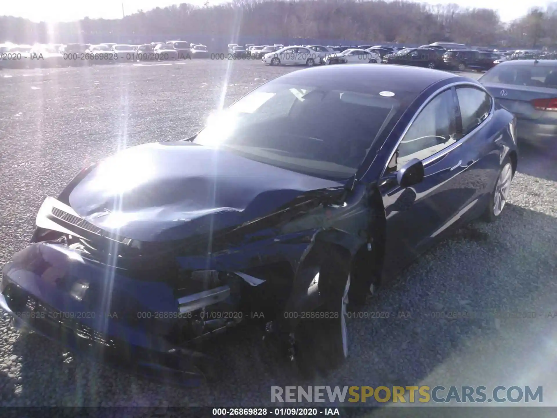 2 Photograph of a damaged car 5YJ3E1ECXLF586882 TESLA MODEL 3 2020