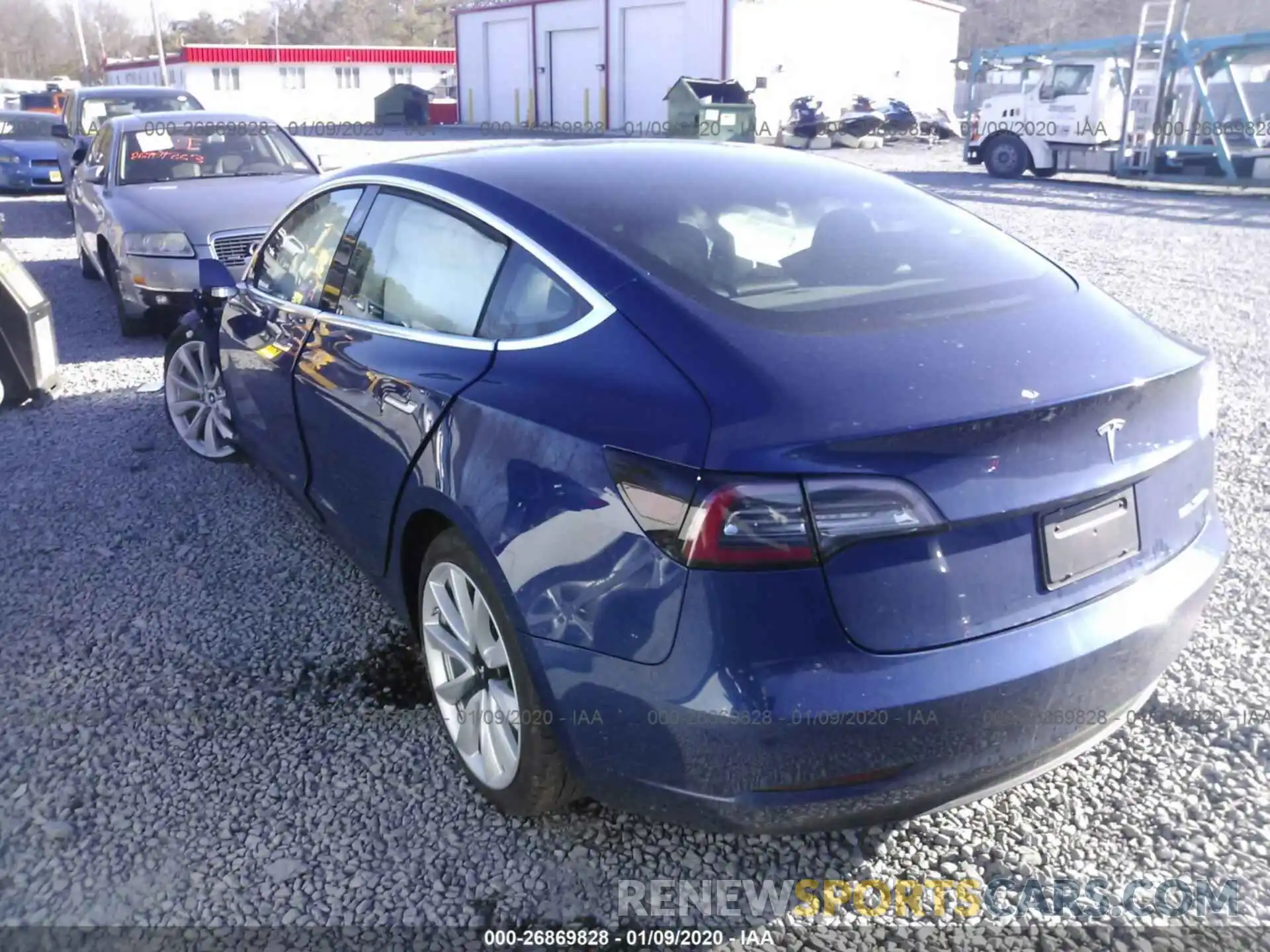 3 Photograph of a damaged car 5YJ3E1ECXLF586882 TESLA MODEL 3 2020