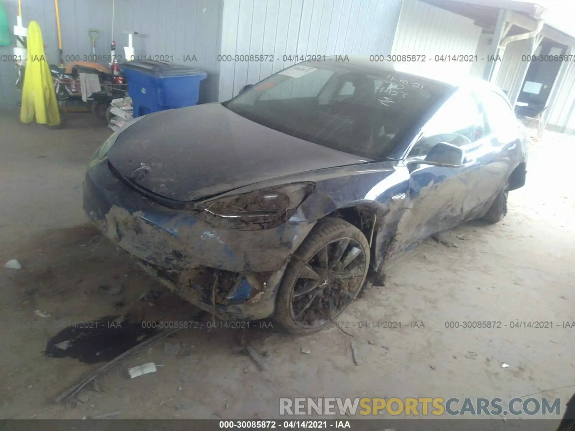 2 Photograph of a damaged car 5YJ3E1ECXLF669423 TESLA MODEL 3 2020