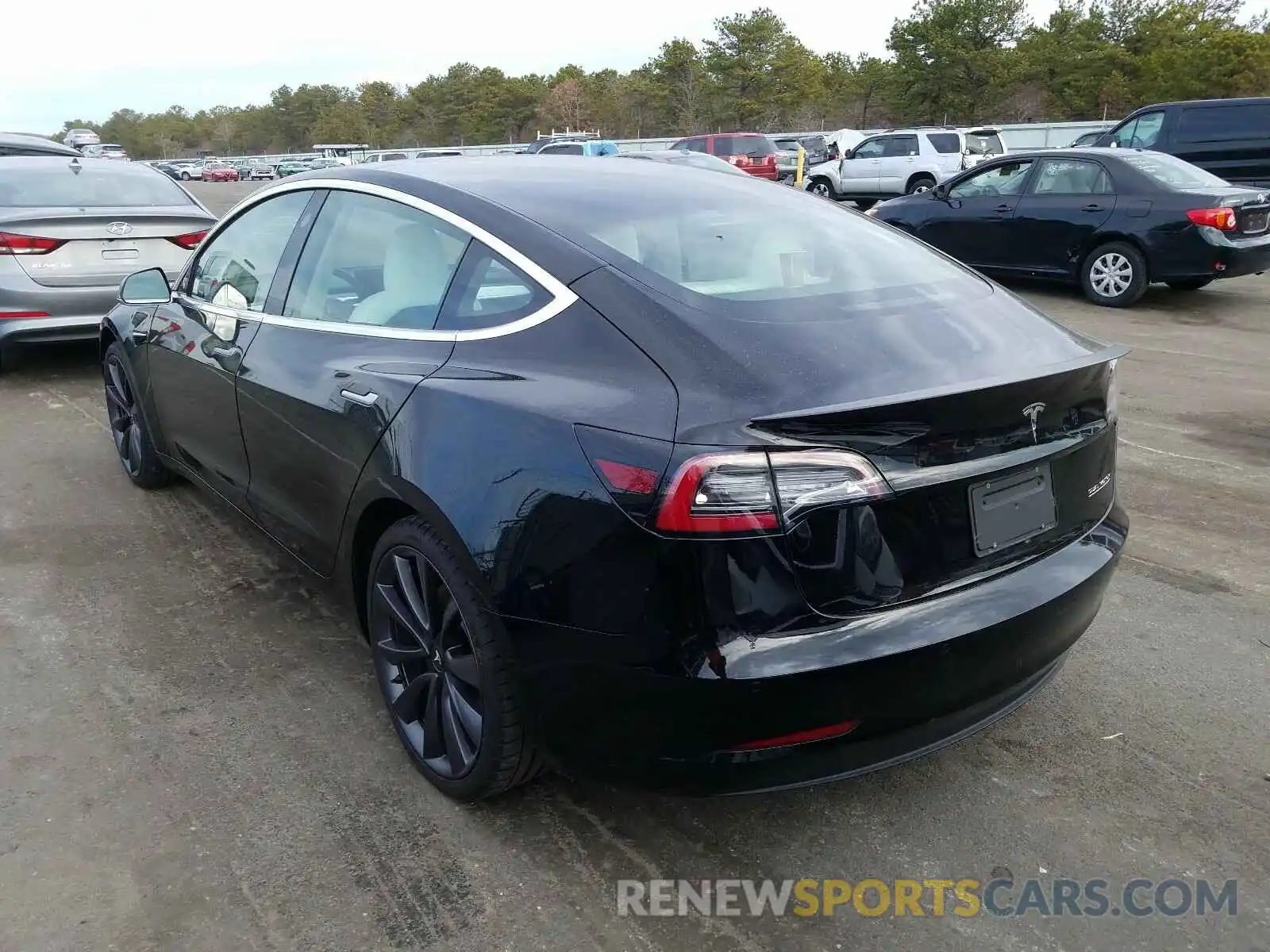 3 Photograph of a damaged car 5YJ3E1ECXLF736344 TESLA MODEL 3 2020