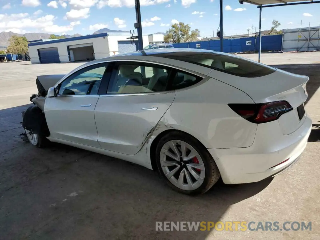 2 Photograph of a damaged car 5YJ3E1ECXLF805551 TESLA MODEL 3 2020