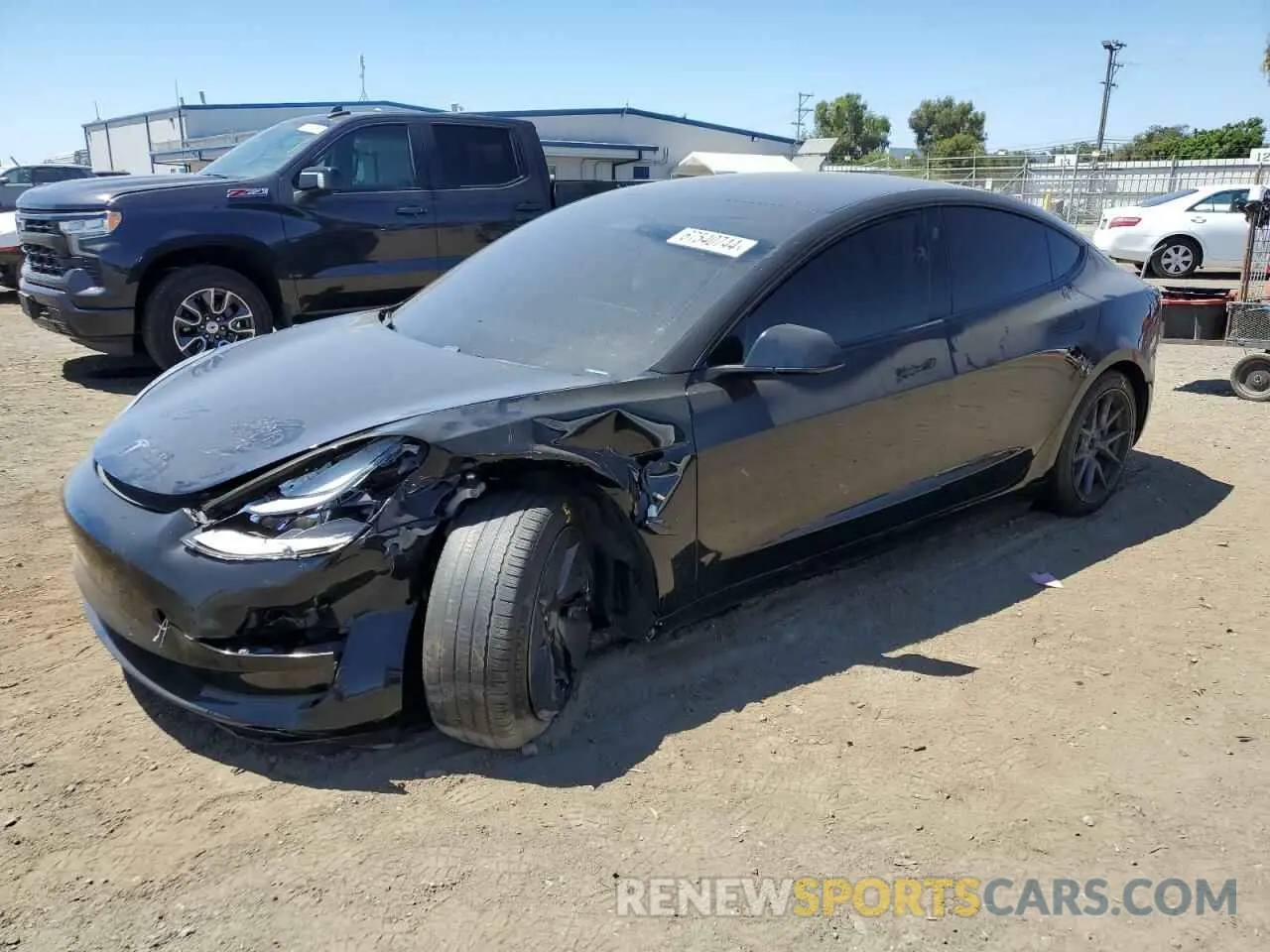 1 Photograph of a damaged car 5YJ3E1EA0MF005485 TESLA MODEL 3 2021