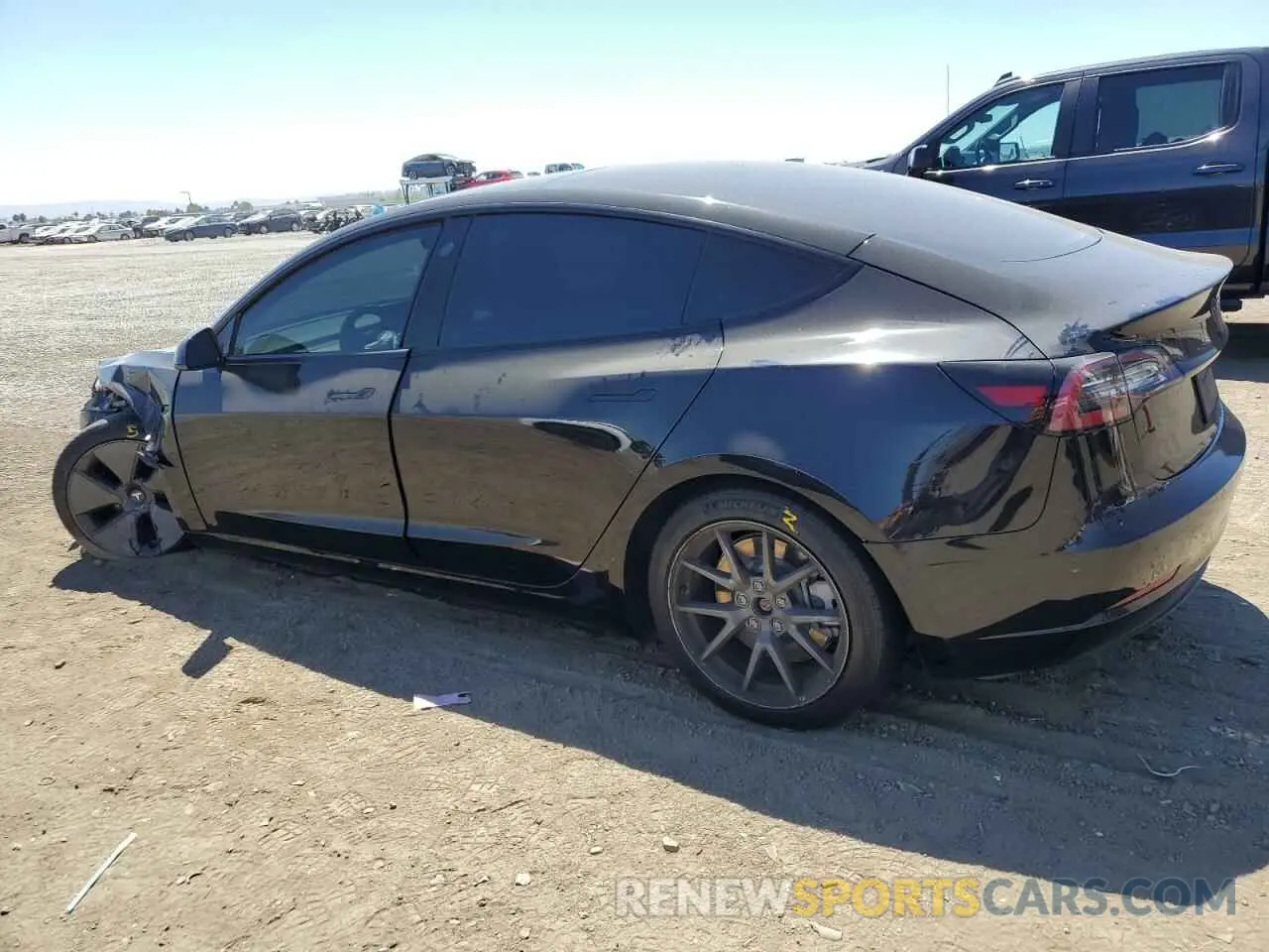 2 Photograph of a damaged car 5YJ3E1EA0MF005485 TESLA MODEL 3 2021