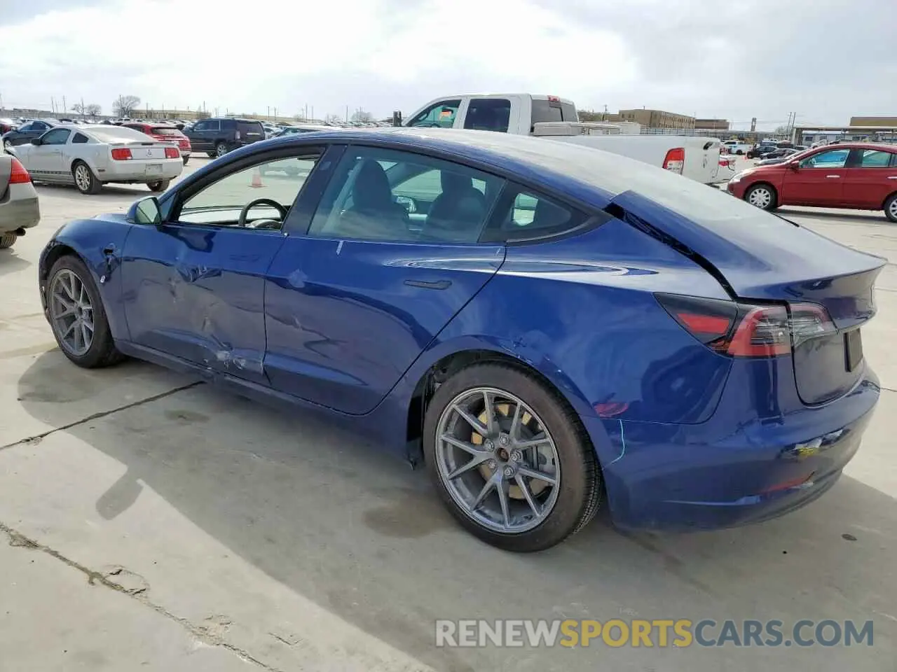 2 Photograph of a damaged car 5YJ3E1EA0MF014607 TESLA MODEL 3 2021