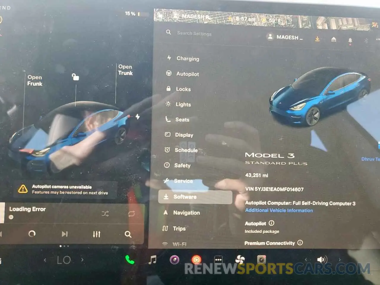 9 Photograph of a damaged car 5YJ3E1EA0MF014607 TESLA MODEL 3 2021