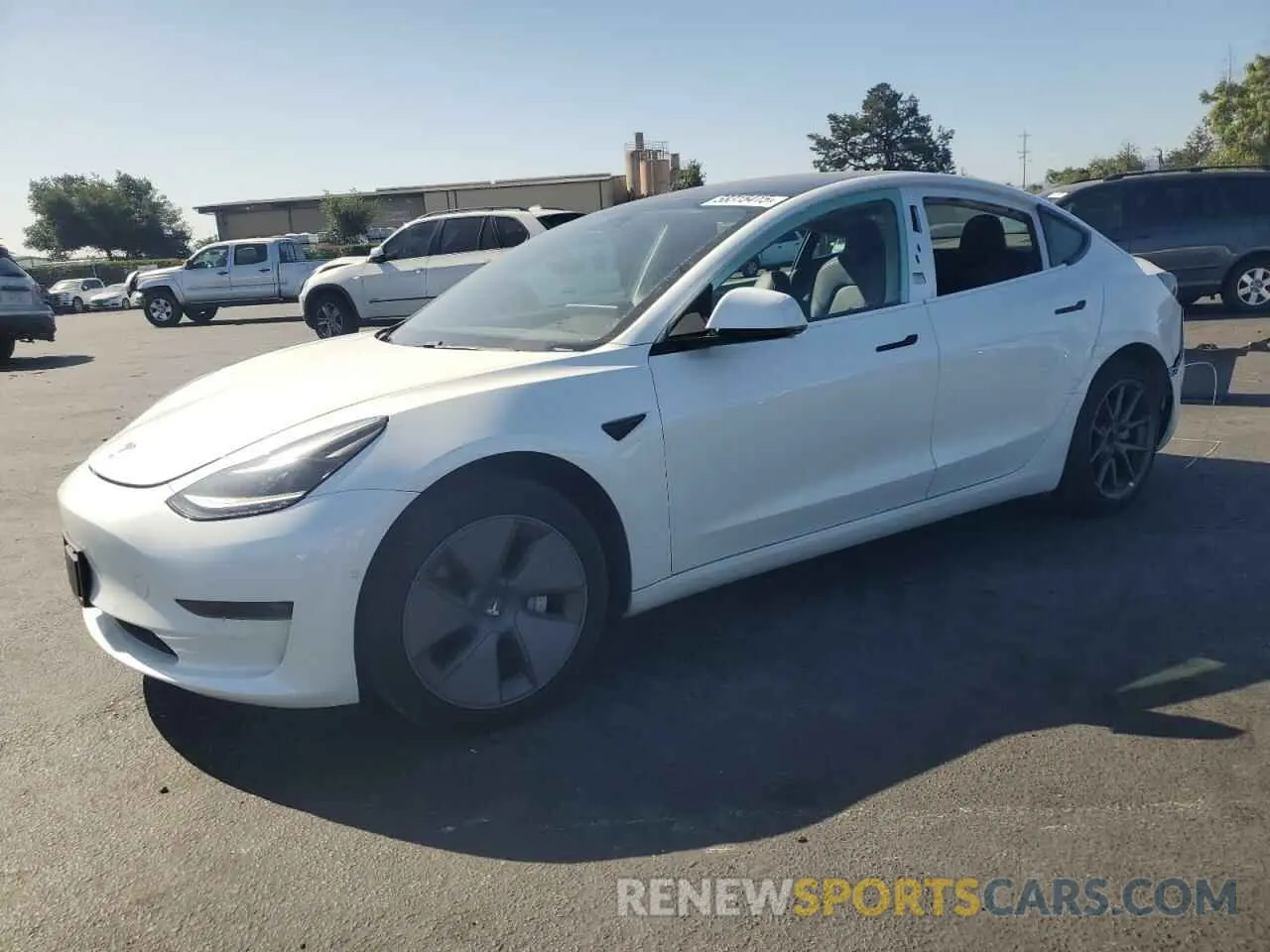 1 Photograph of a damaged car 5YJ3E1EA0MF017524 TESLA MODEL 3 2021