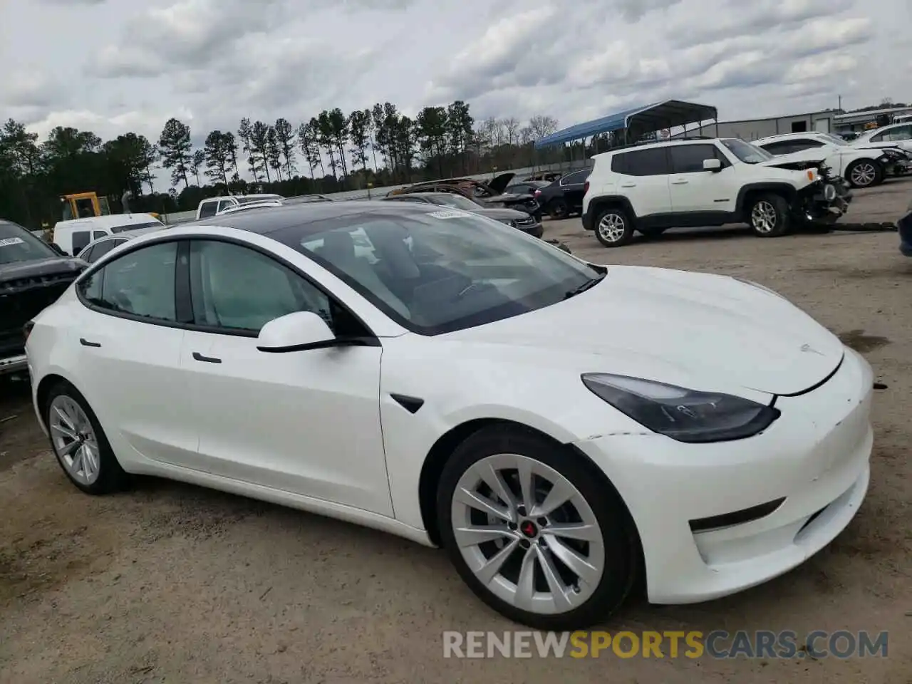 1 Photograph of a damaged car 5YJ3E1EA0MF019239 TESLA MODEL 3 2021