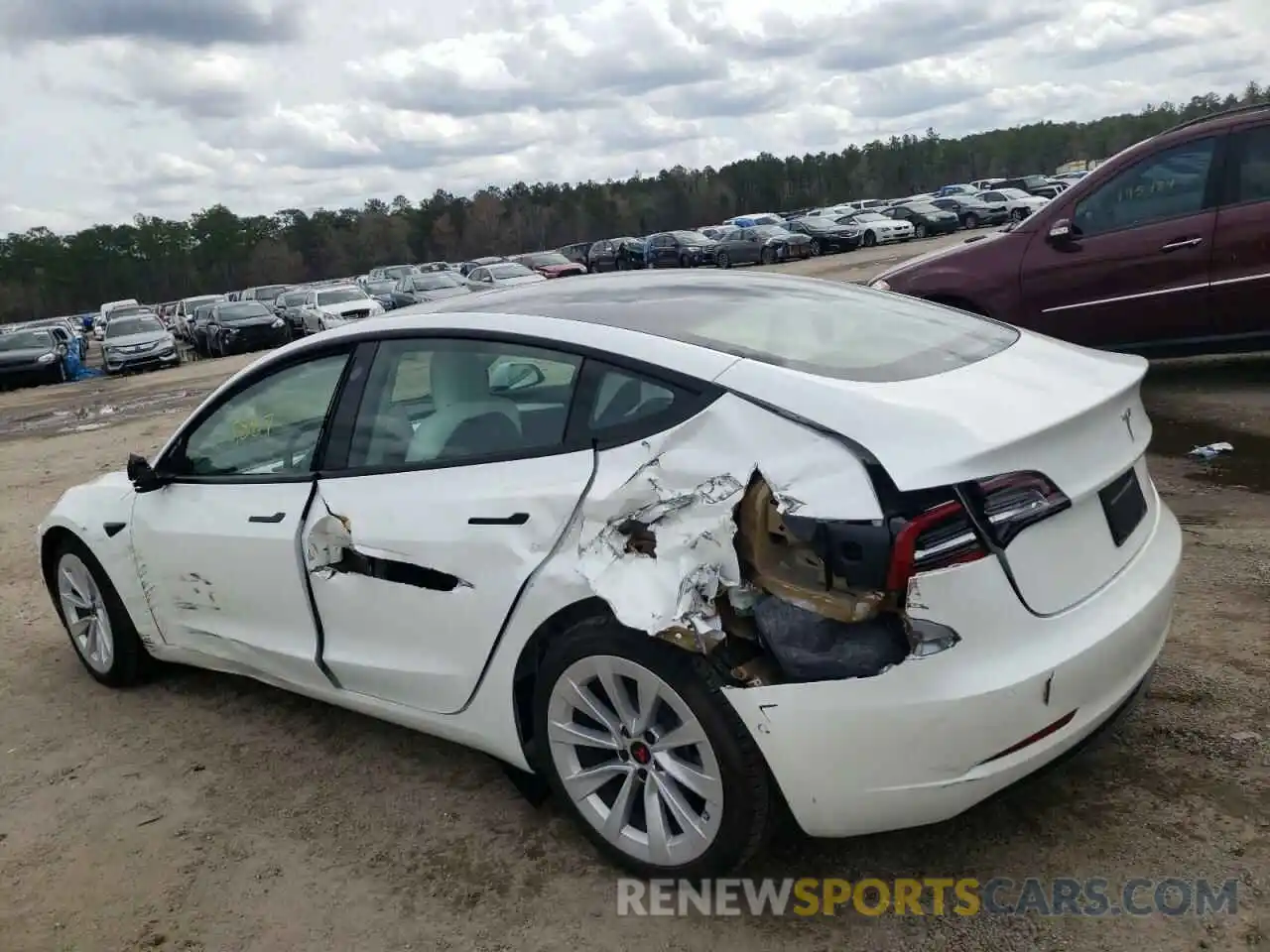 3 Photograph of a damaged car 5YJ3E1EA0MF019239 TESLA MODEL 3 2021