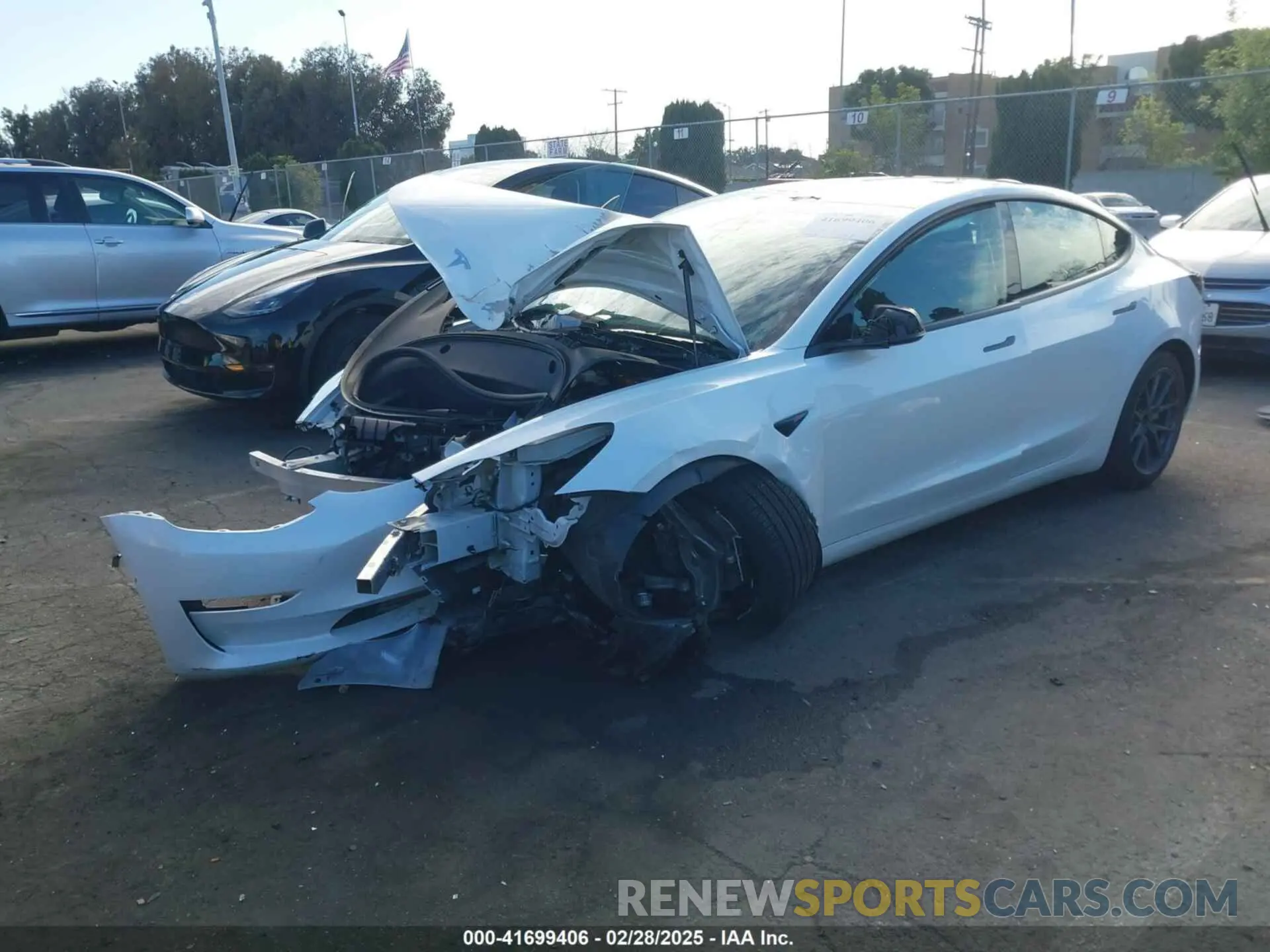 2 Photograph of a damaged car 5YJ3E1EA0MF022920 TESLA MODEL 3 2021