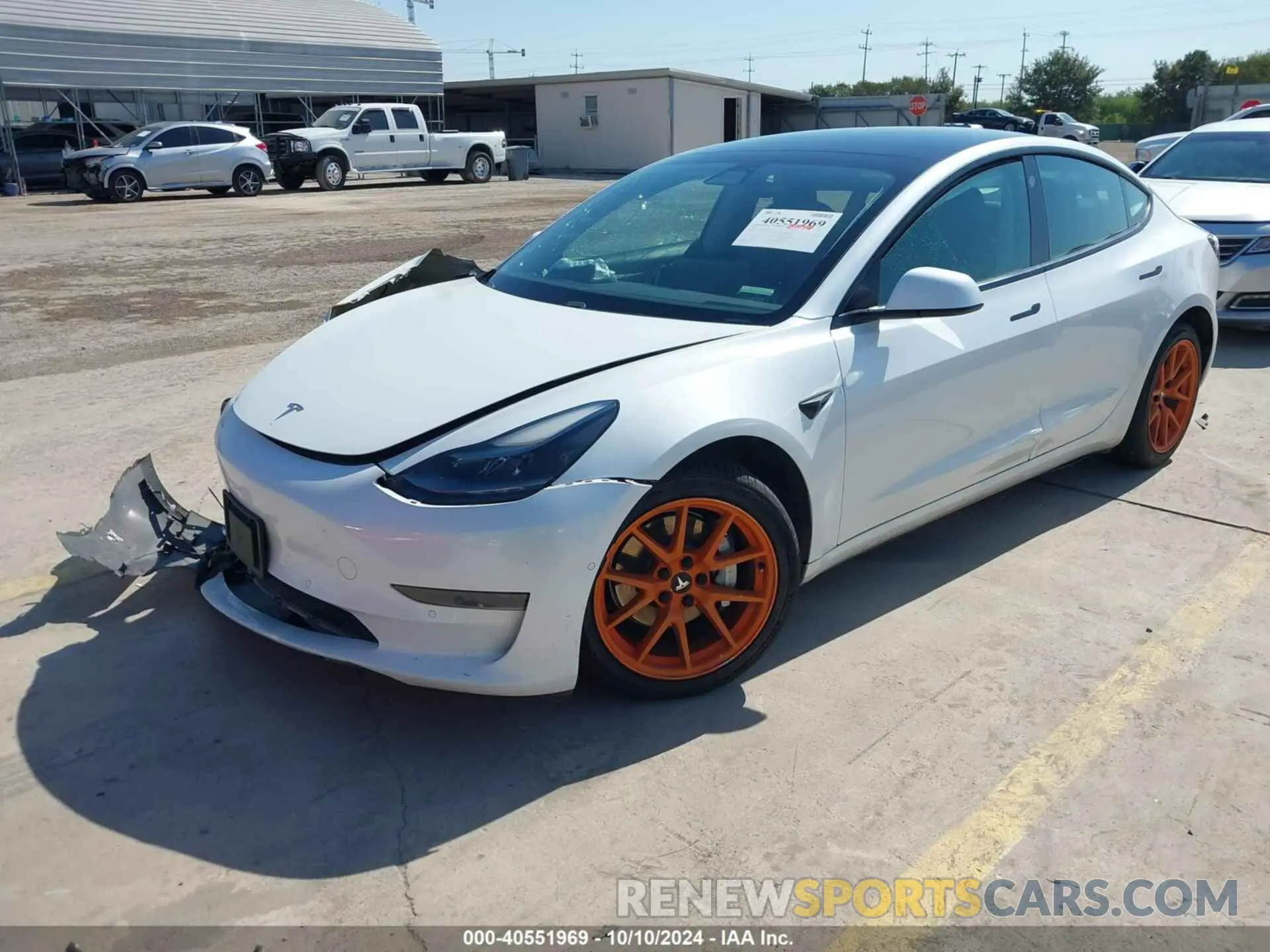 2 Photograph of a damaged car 5YJ3E1EA0MF023016 TESLA MODEL 3 2021