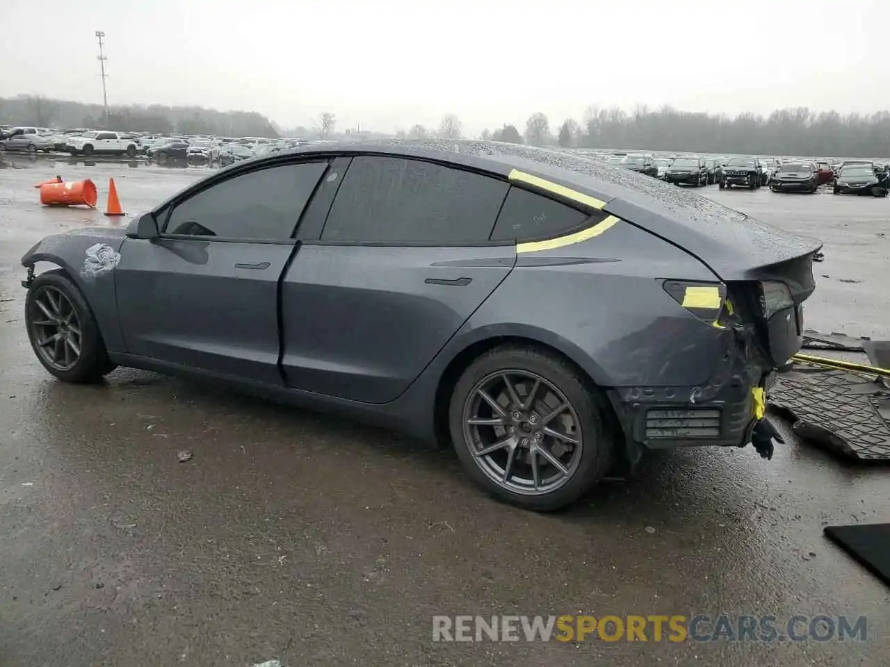 2 Photograph of a damaged car 5YJ3E1EA0MF023386 TESLA MODEL 3 2021