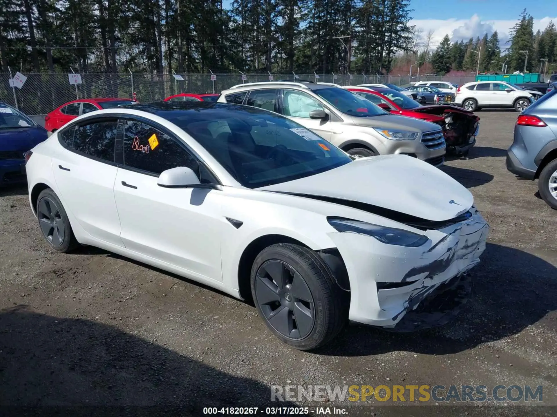 1 Photograph of a damaged car 5YJ3E1EA0MF062074 TESLA MODEL 3 2021