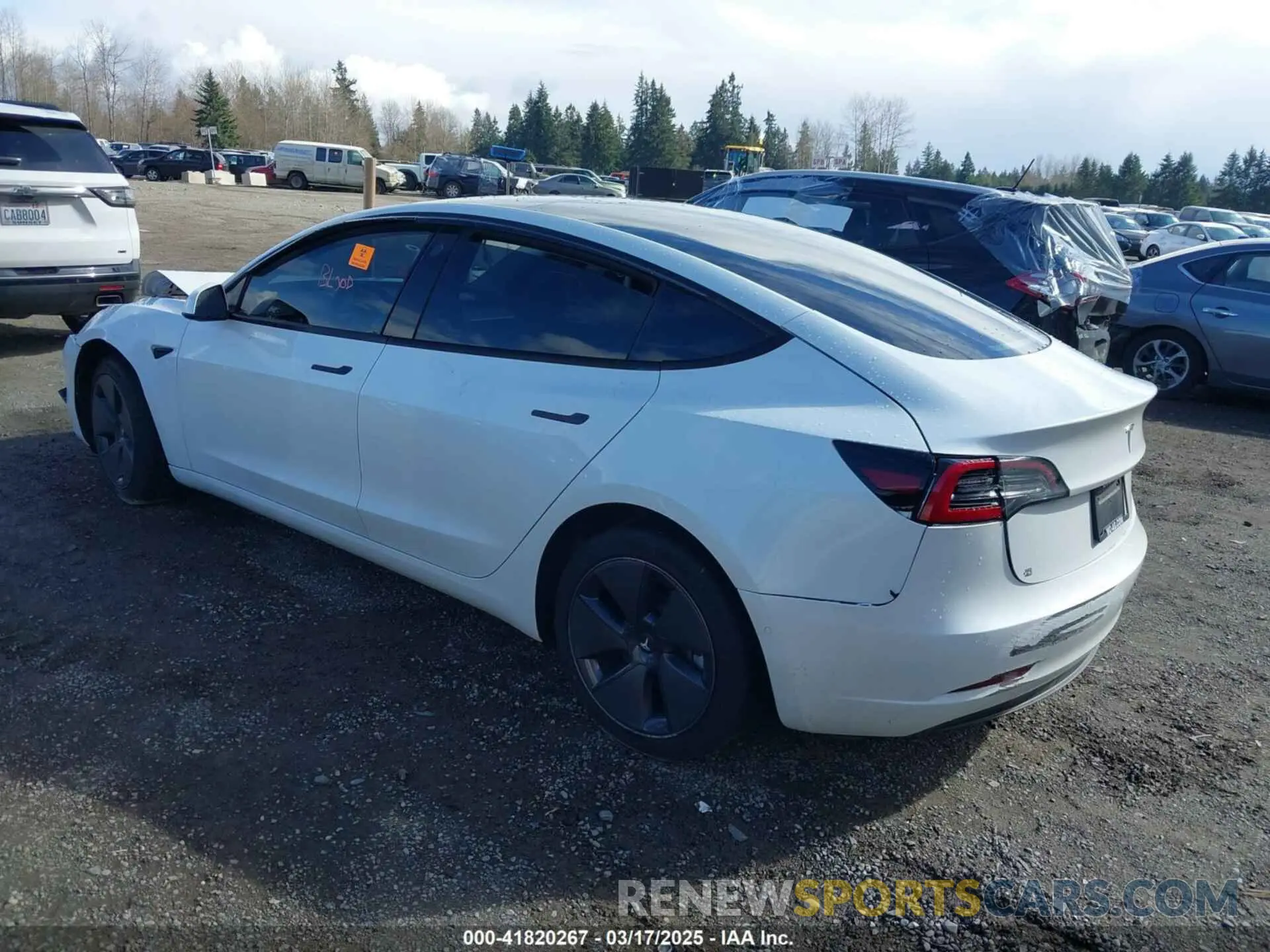 3 Photograph of a damaged car 5YJ3E1EA0MF062074 TESLA MODEL 3 2021