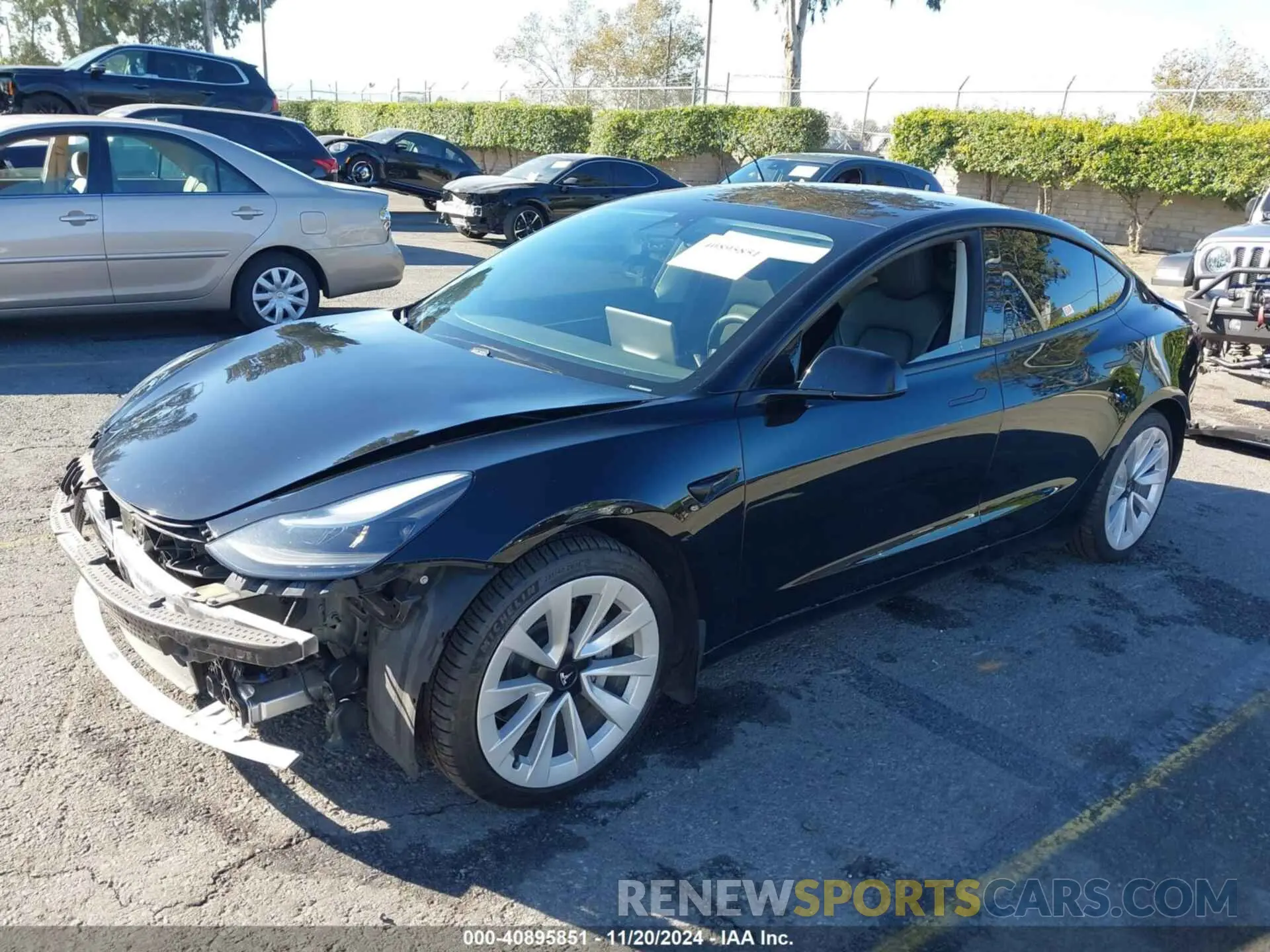 2 Photograph of a damaged car 5YJ3E1EA0MF079294 TESLA MODEL 3 2021