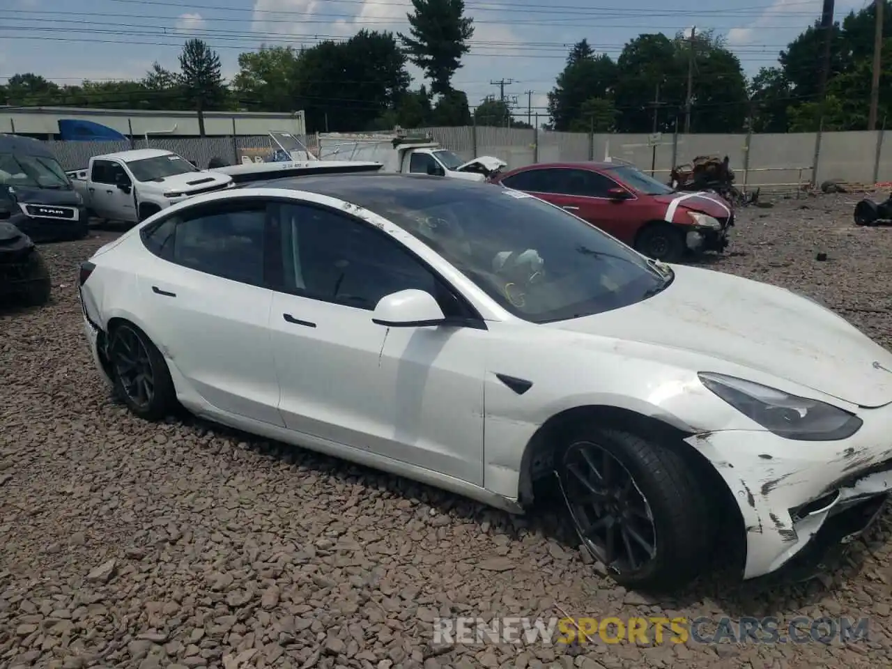 9 Photograph of a damaged car 5YJ3E1EA0MF083944 TESLA MODEL 3 2021