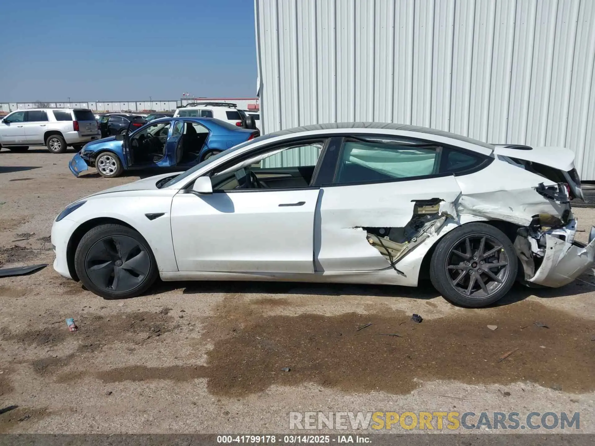 13 Photograph of a damaged car 5YJ3E1EA0MF095222 TESLA MODEL 3 2021