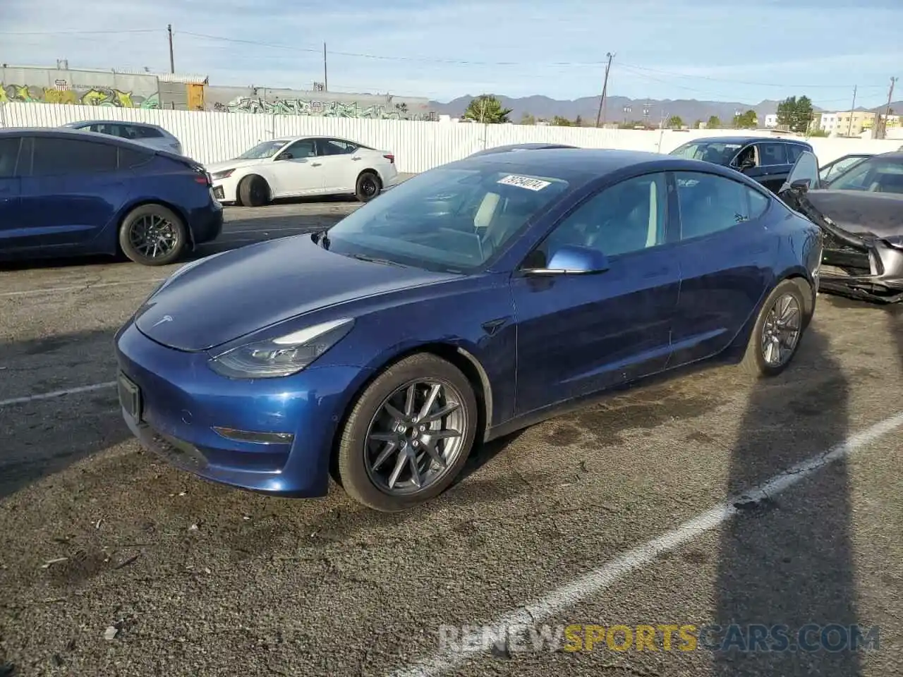 1 Photograph of a damaged car 5YJ3E1EA0MF095706 TESLA MODEL 3 2021