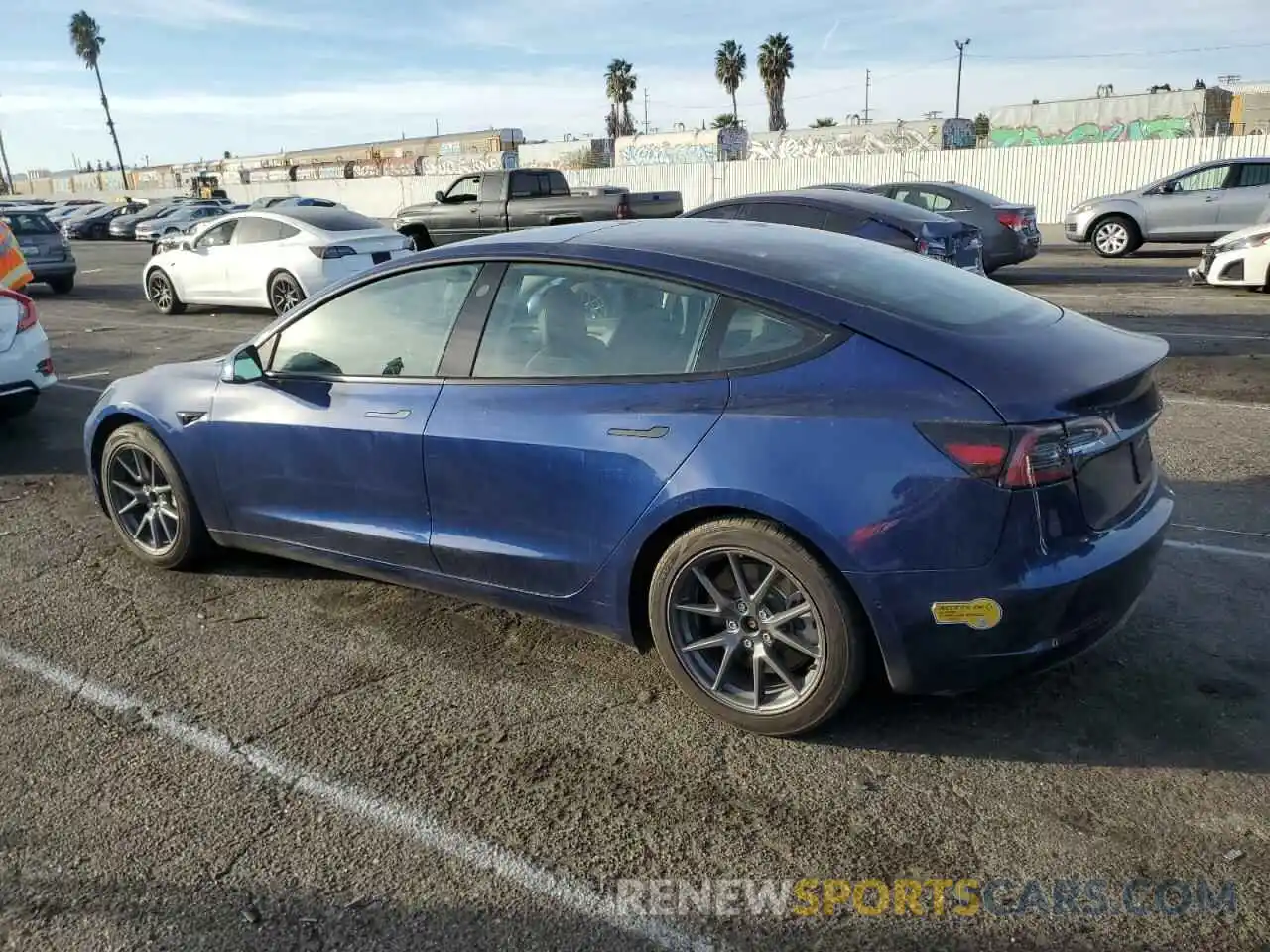 2 Photograph of a damaged car 5YJ3E1EA0MF095706 TESLA MODEL 3 2021