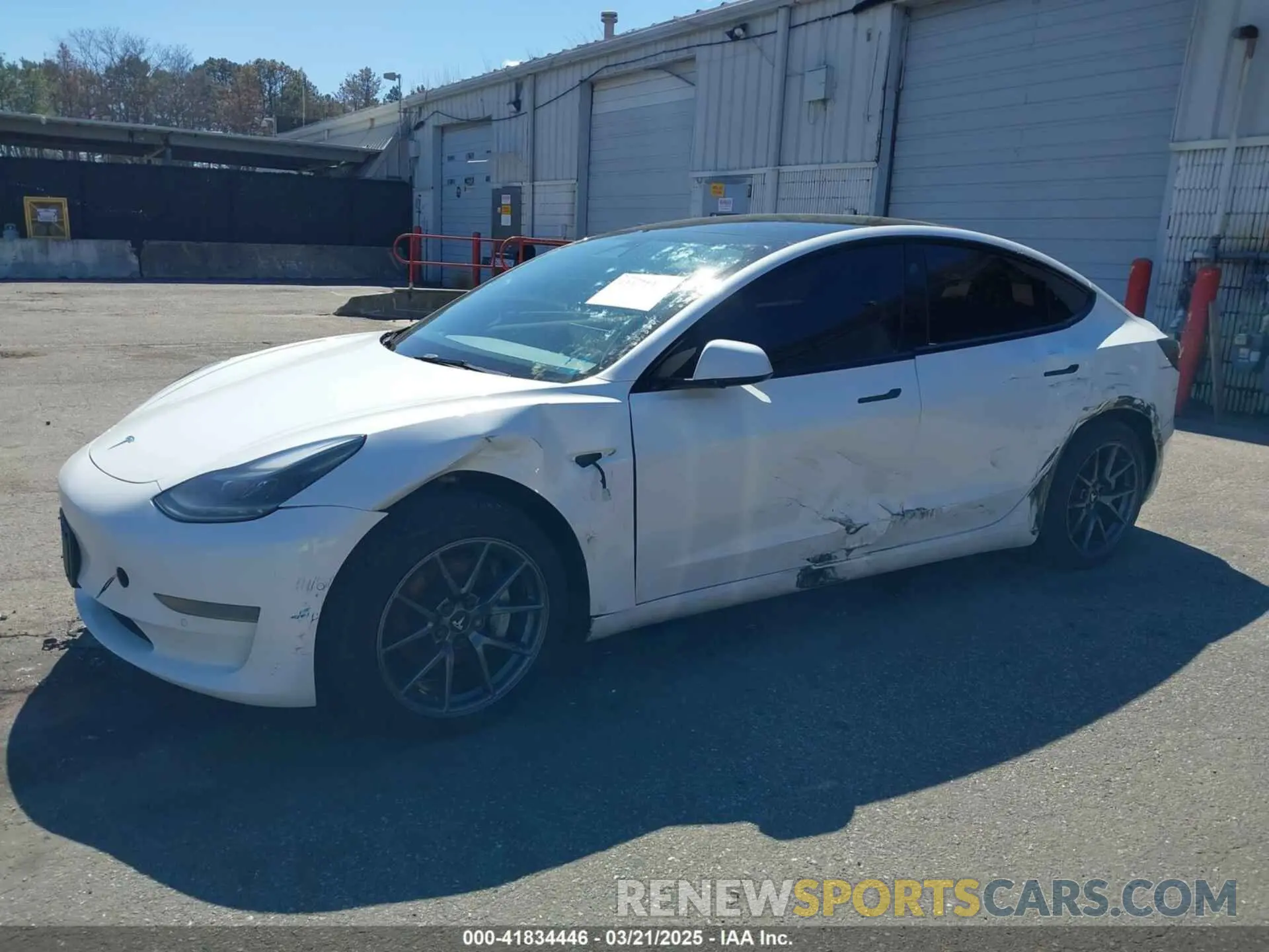 2 Photograph of a damaged car 5YJ3E1EA0MF097617 TESLA MODEL 3 2021