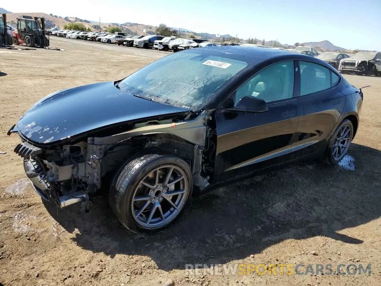 1 Photograph of a damaged car 5YJ3E1EA0MF097746 TESLA MODEL 3 2021