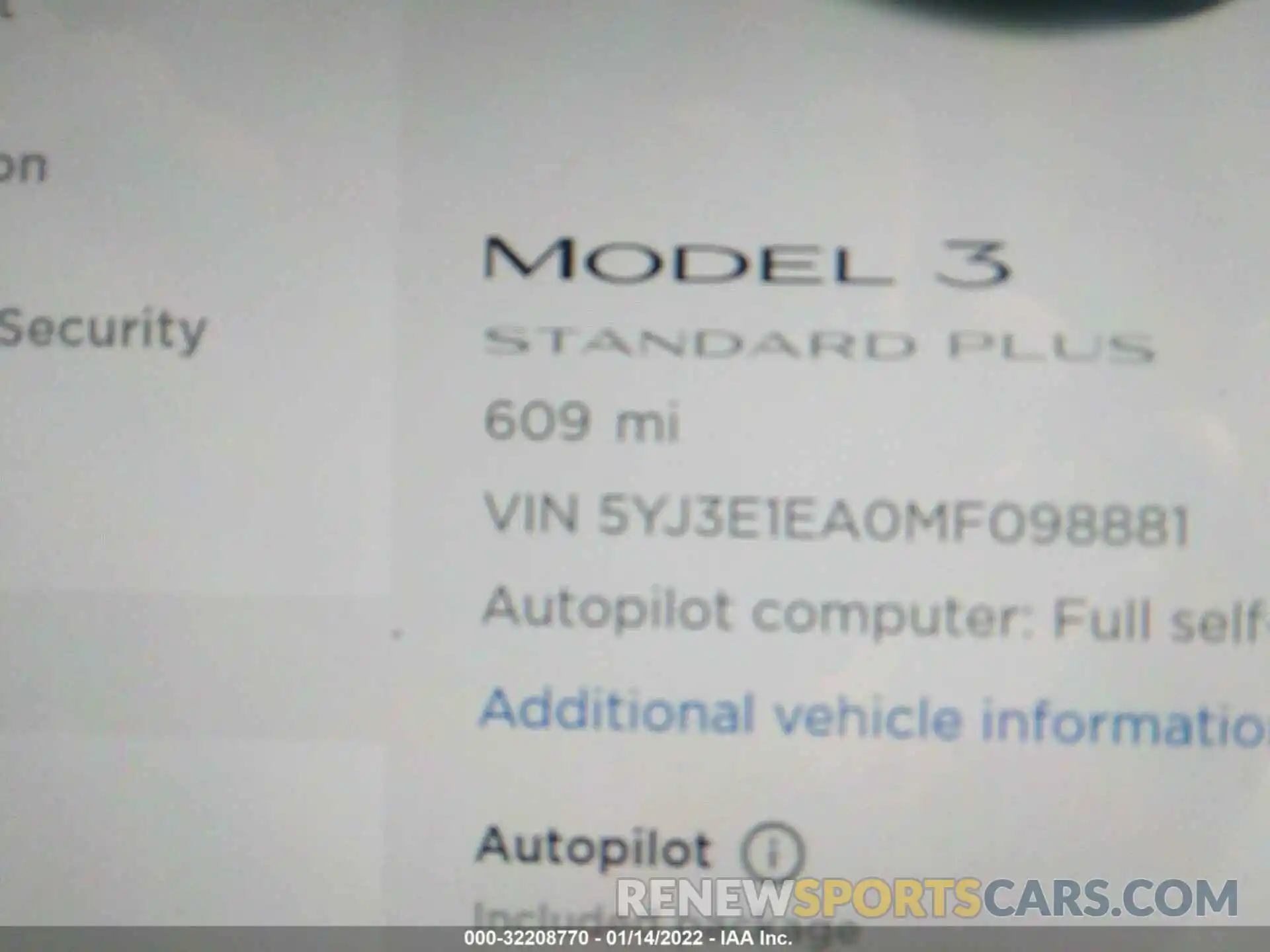 7 Photograph of a damaged car 5YJ3E1EA0MF098881 TESLA MODEL 3 2021