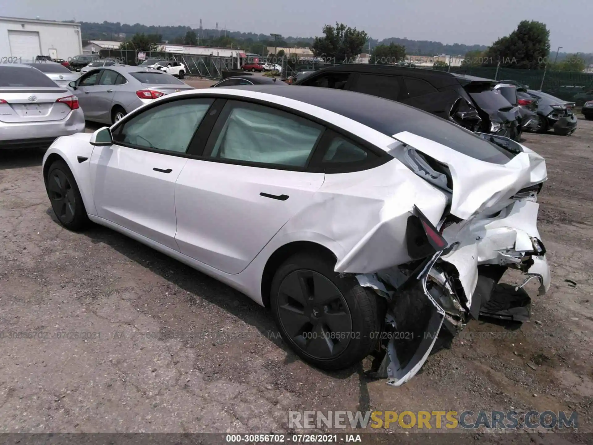 3 Photograph of a damaged car 5YJ3E1EA0MF838235 TESLA MODEL 3 2021