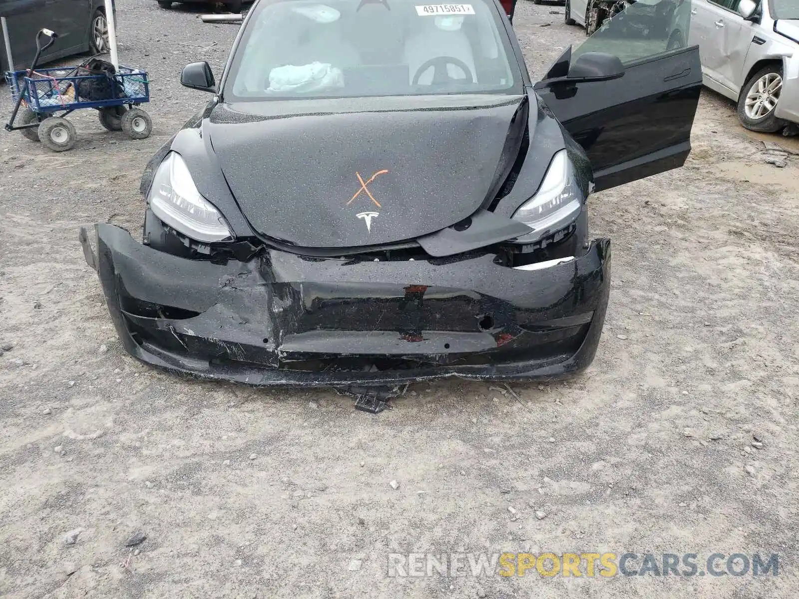 9 Photograph of a damaged car 5YJ3E1EA0MF850756 TESLA MODEL 3 2021