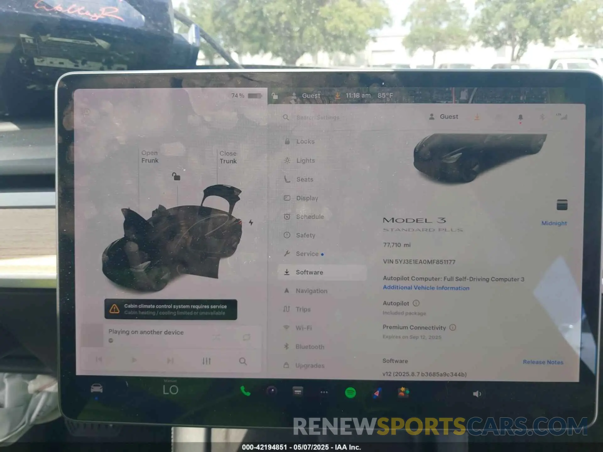 7 Photograph of a damaged car 5YJ3E1EA0MF851177 TESLA MODEL 3 2021