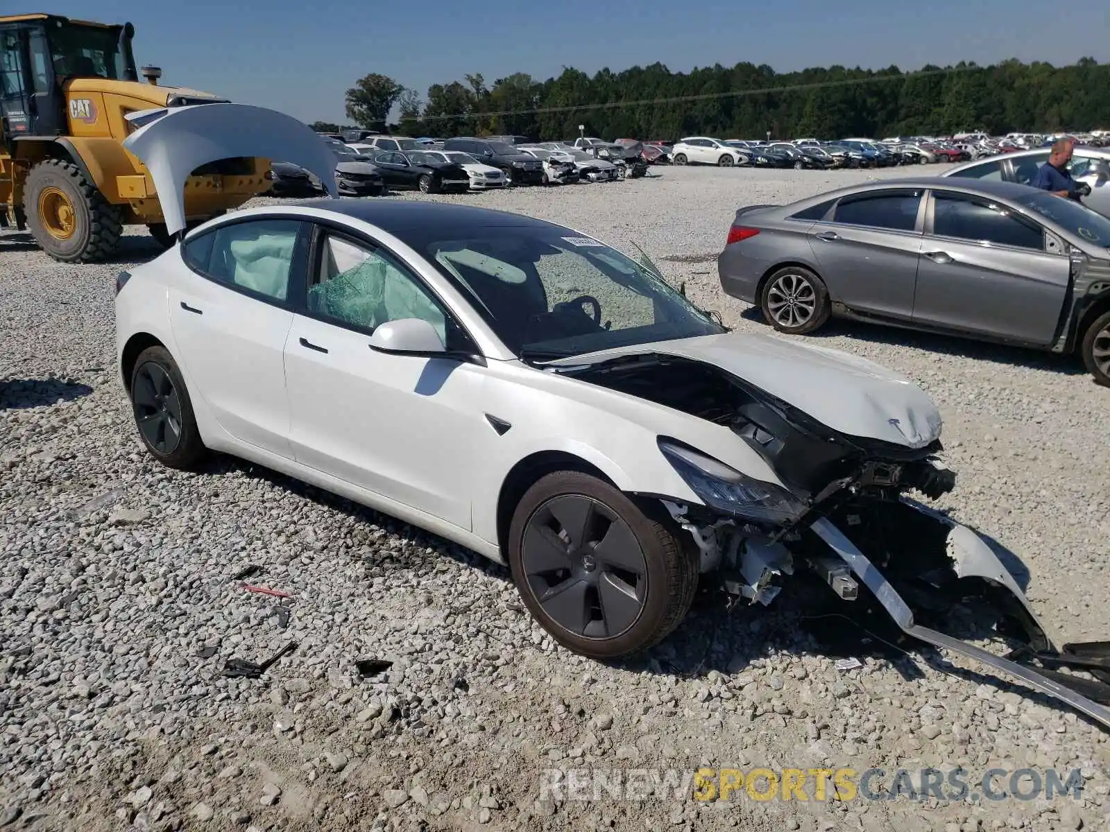 1 Photograph of a damaged car 5YJ3E1EA0MF852202 TESLA MODEL 3 2021