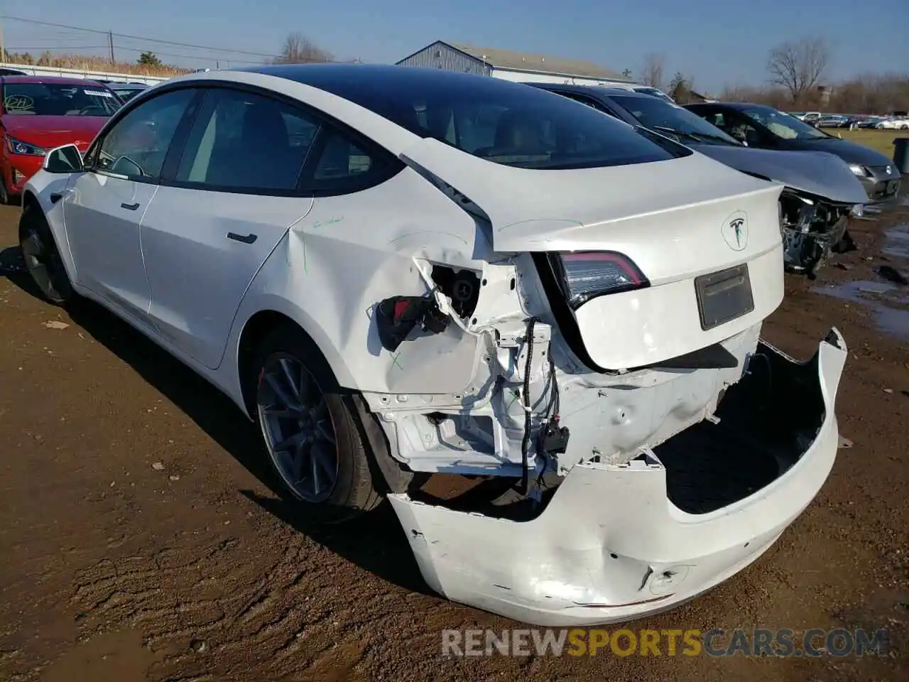 3 Photograph of a damaged car 5YJ3E1EA0MF853673 TESLA MODEL 3 2021