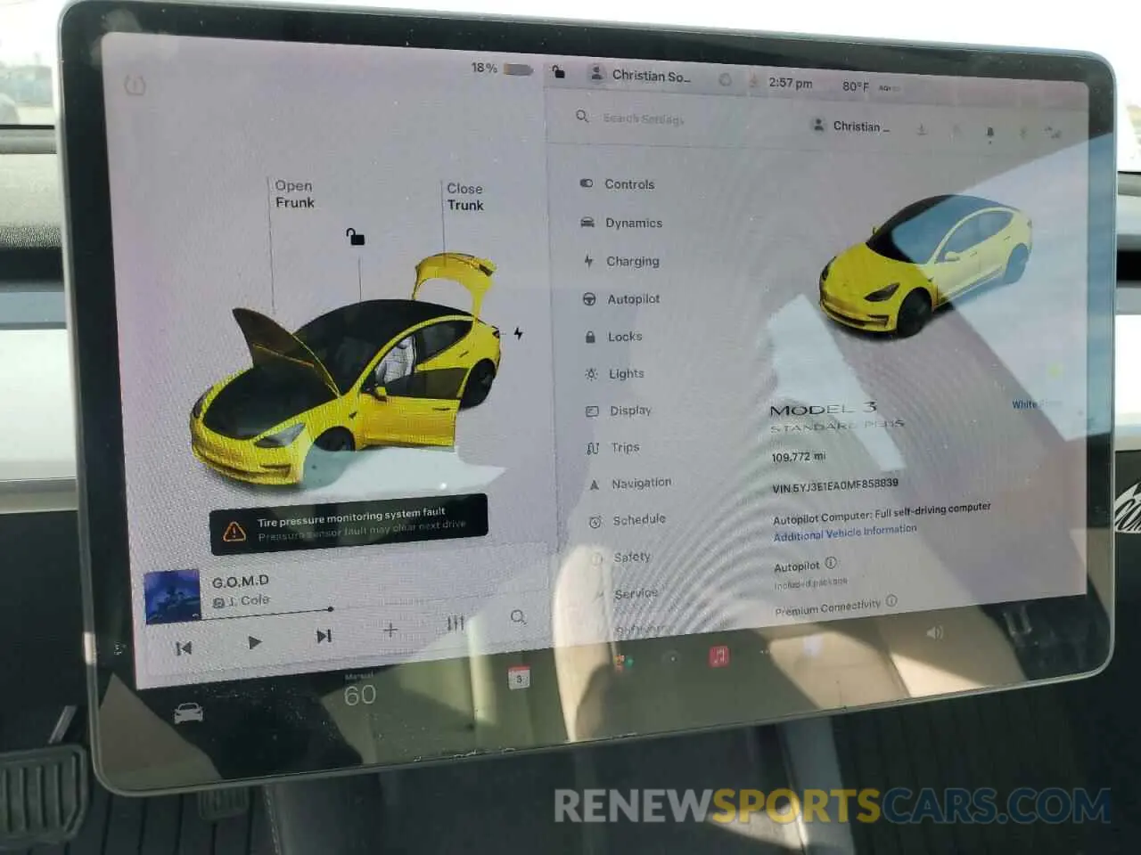 9 Photograph of a damaged car 5YJ3E1EA0MF858839 TESLA MODEL 3 2021