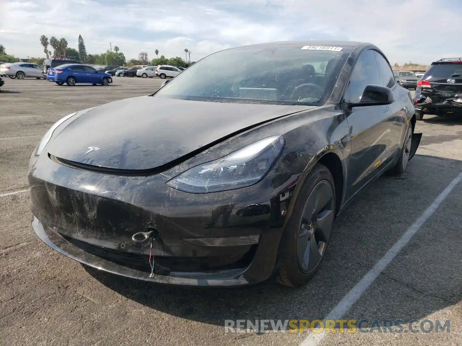 2 Photograph of a damaged car 5YJ3E1EA0MF871297 TESLA MODEL 3 2021