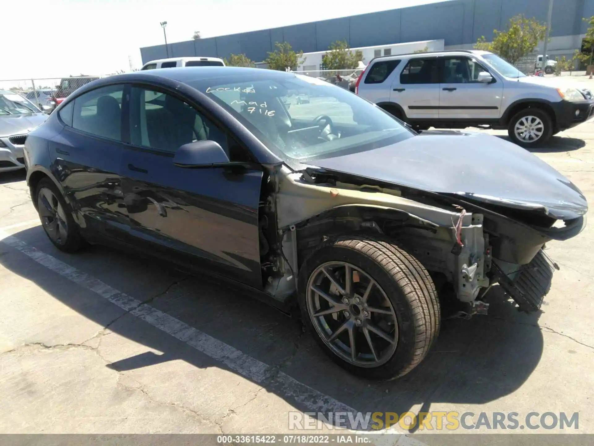 1 Photograph of a damaged car 5YJ3E1EA0MF875981 TESLA MODEL 3 2021