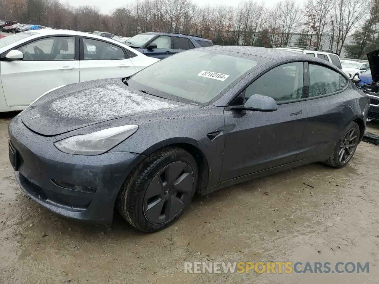 1 Photograph of a damaged car 5YJ3E1EA0MF907358 TESLA MODEL 3 2021